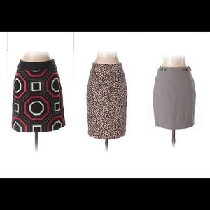 Bundle of 3 J.Crew Skirts Size 0 /0P Ann Taylor